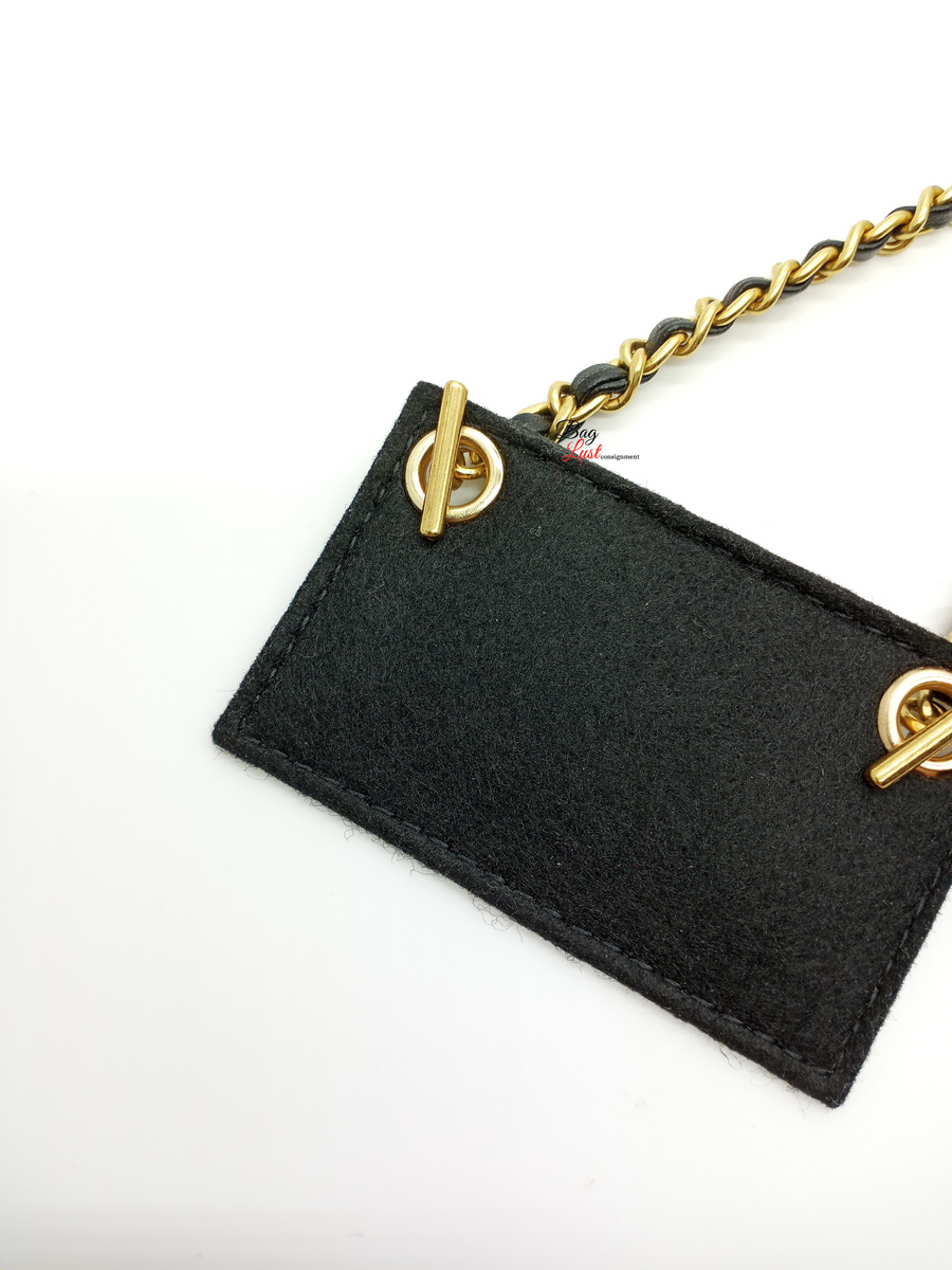  From HER Purse Organizer Insert Conversion Kit with Gold Chain  Felt Handbag (Black) : Clothing, Shoes & Jewelry