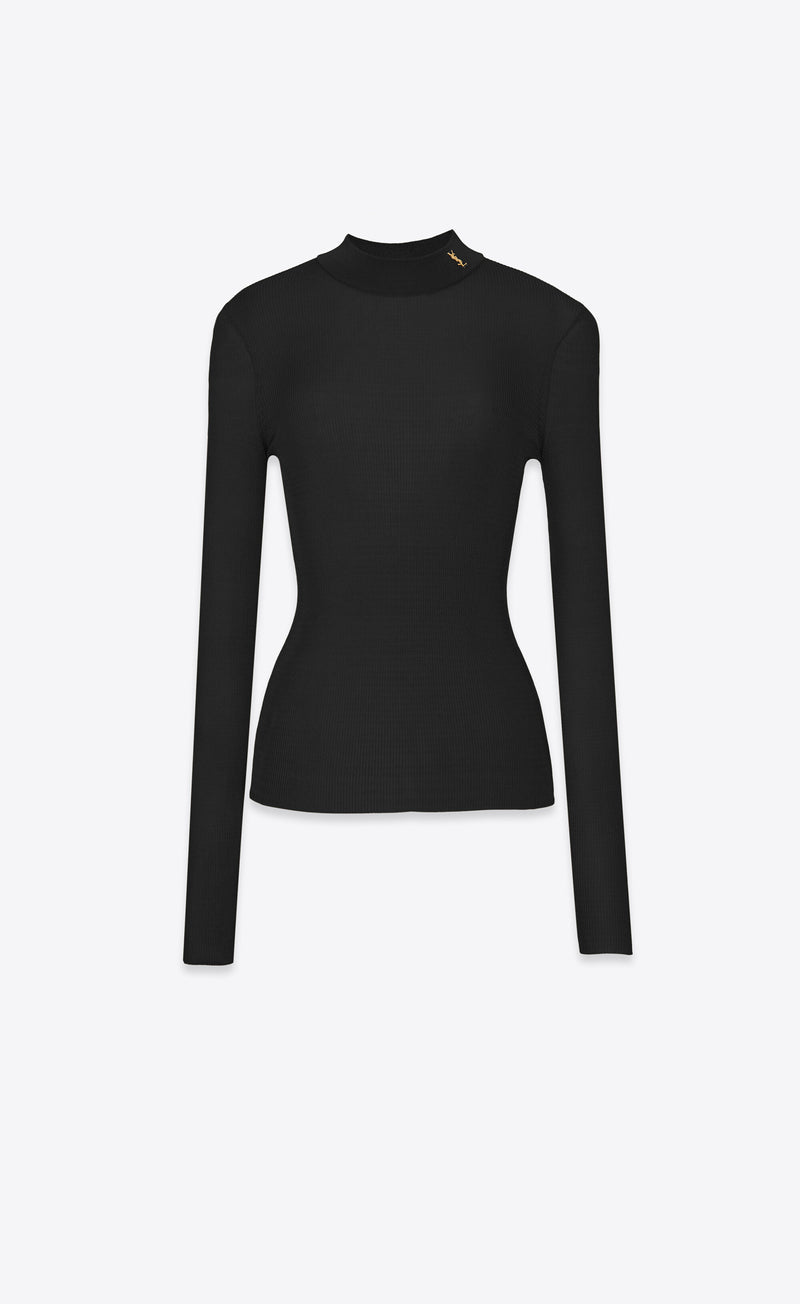 Cassandre Ribbed Sweater in Silk