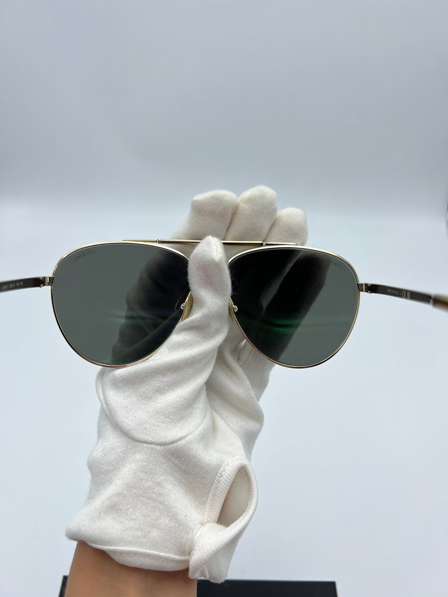 Chanel Pilot Sunglasses in Gray